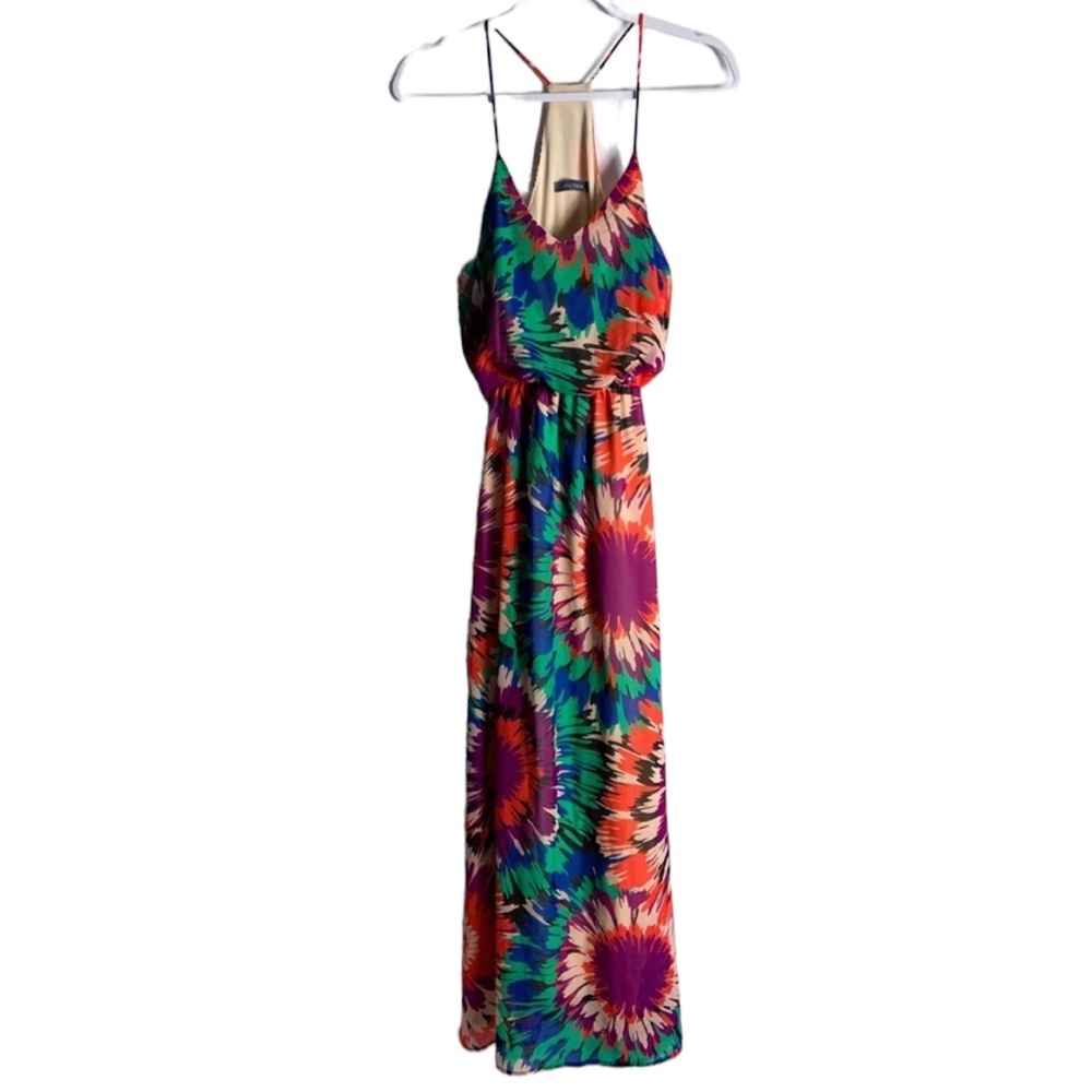 LILY RAIN Multicolored Floral Halter Maxi Dress